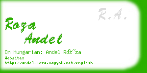 roza andel business card